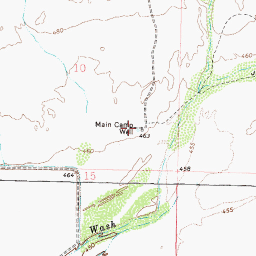 Topographic Map of Main Camp Well, AZ