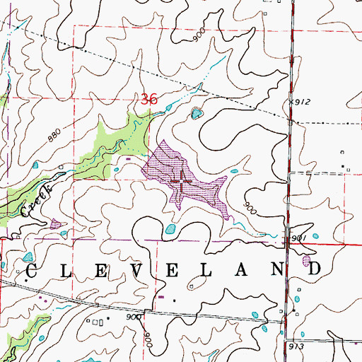 Topographic Map of Doctor Vaughn Lake, MO