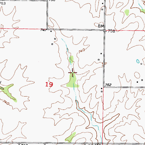 Topographic Map of Clark F-20 Lake, MO