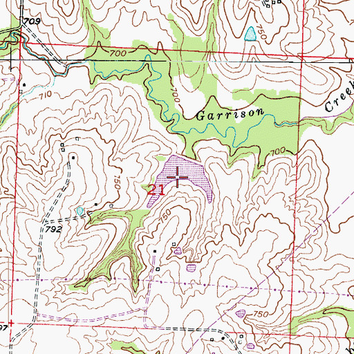 Topographic Map of Lafayette C-24 Lake, MO