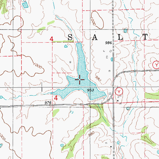Topographic Map of Public Water Supply District 1 L Reservoir, MO