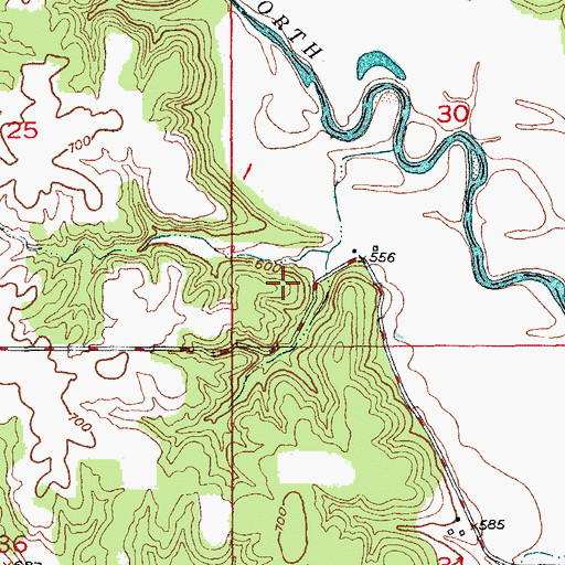 Topographic Map of Russel Sandifer Dam, MO