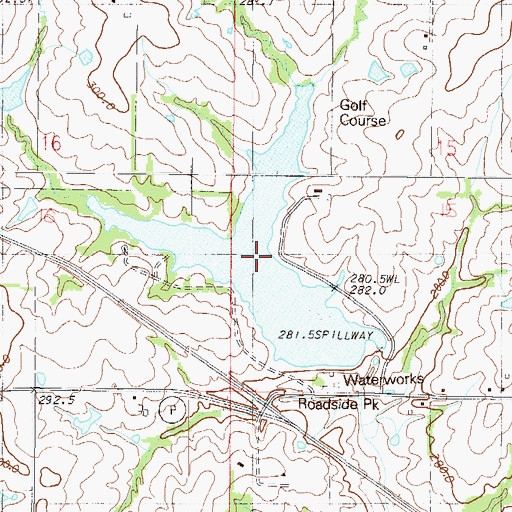 Topographic Map of Hamilton Reservoir, MO