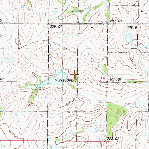 Topographic Map of Grindstone-Lost-Muddy Creek Watershed Dam C-75, MO