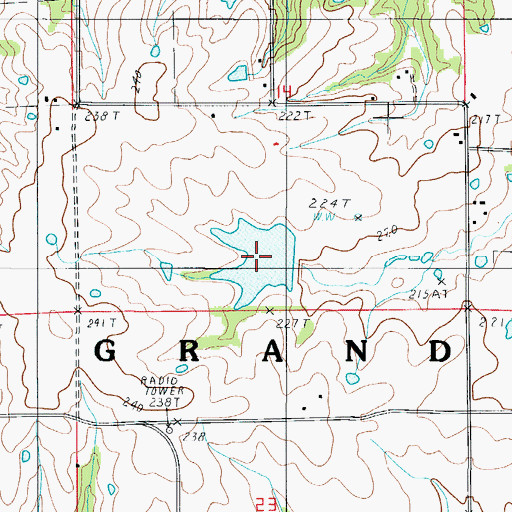 Topographic Map of Hughs Lake, MO