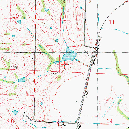 Topographic Map of Platte River Tributaries Watershed Dam 2-A, MO