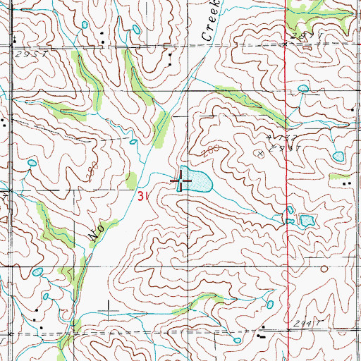 Topographic Map of Berry Lake Dam, MO