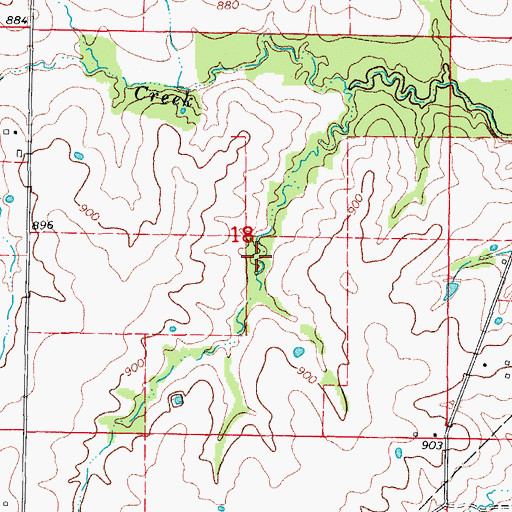 Topographic Map of Williams Lake, MO