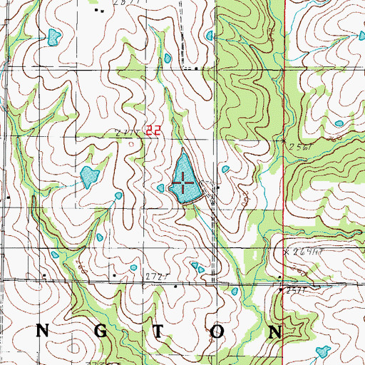 Topographic Map of Dolan Lake, MO