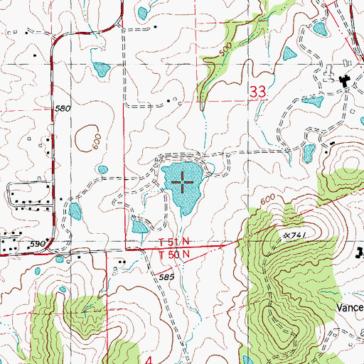Topographic Map of G-1 Lake, MO