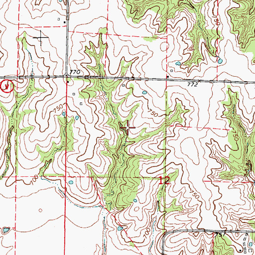 Topographic Map of Shultz Lake, MO