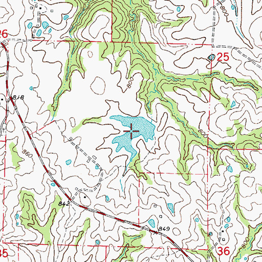 Topographic Map of Star Lake, MO
