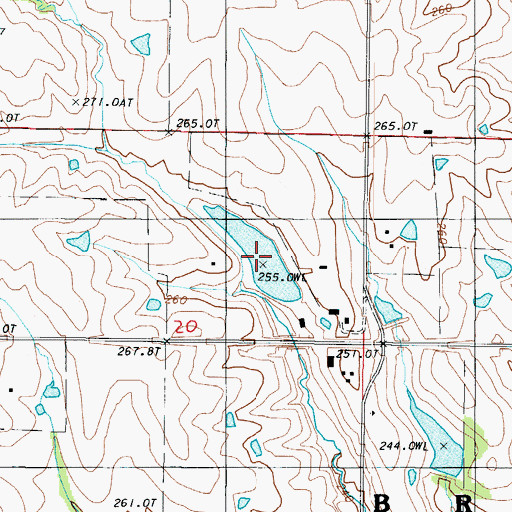 Topographic Map of Owens Lake, MO