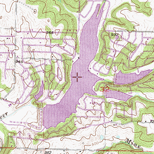 Topographic Map of Number 172 Reservoir, MO