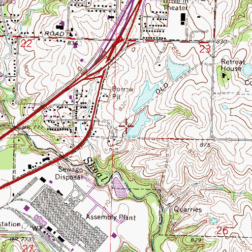 Topographic Map of Virginia Holding Corporation South Lake Dam, MO