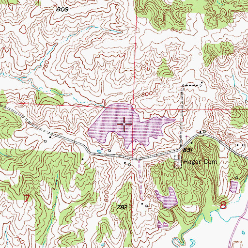 Topographic Map of Lake Wata, MO