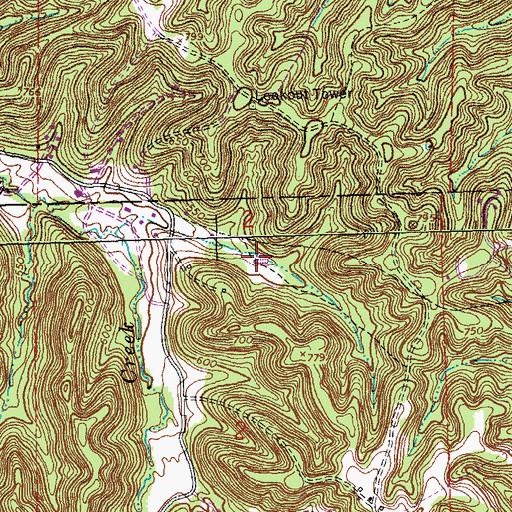 Topographic Map of Fabick Lake (historical), MO