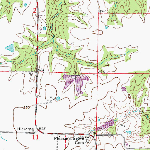 Topographic Map of Whalen Dam, MO
