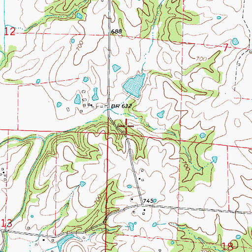 Topographic Map of Little Leech Dam, MO