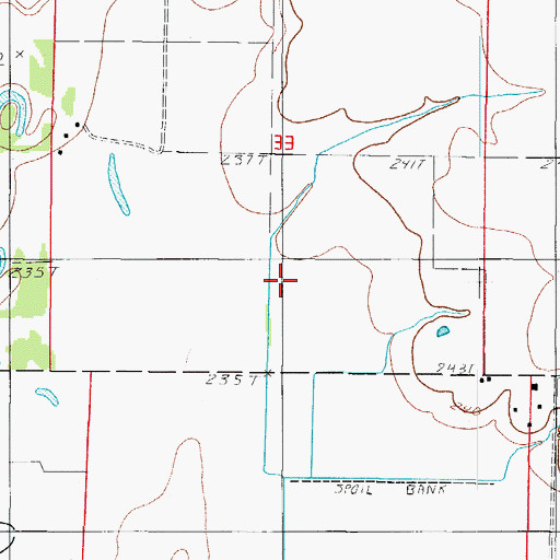 Topographic Map of Number 579 Dam, MO