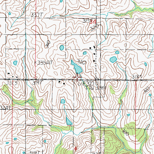 Topographic Map of Anderson Lake Dam, MO