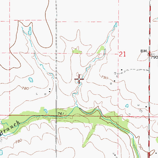 Topographic Map of Boyes Lake Dam, MO