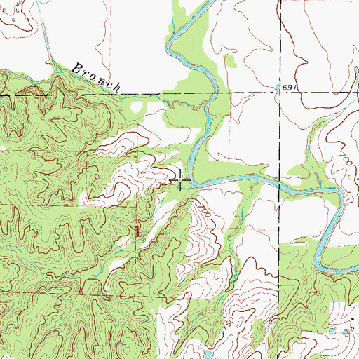 Topographic Map of Wamsley Lake Dam, MO