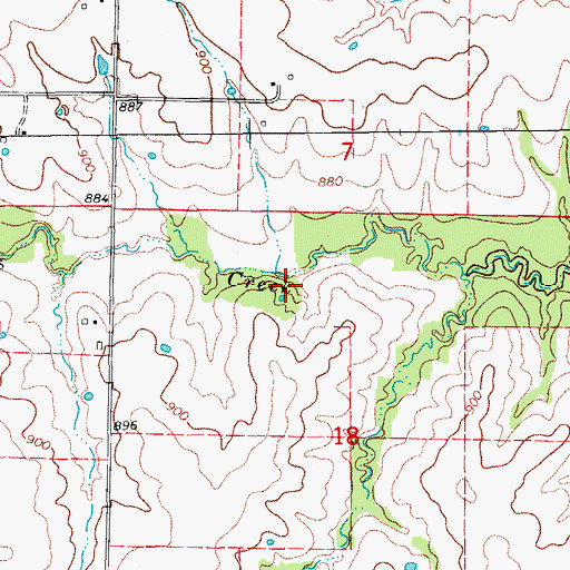Topographic Map of Williams Section 18 North Dam, MO