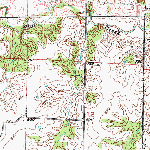 Topographic Map of Johnson Lake, MO