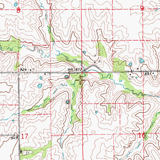 Topographic Map of Coy Lake Dam, MO