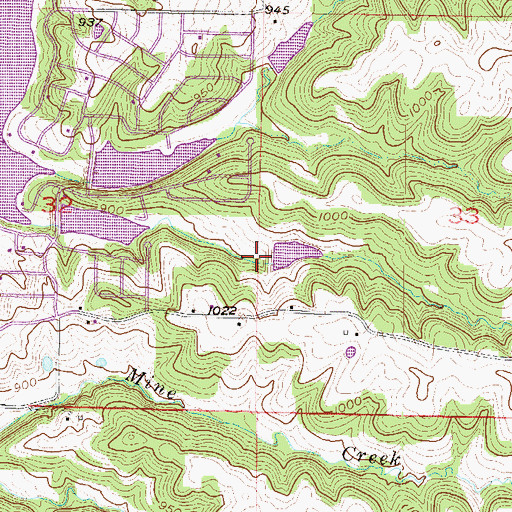 Topographic Map of Saint Stephens Lake Dam, MO