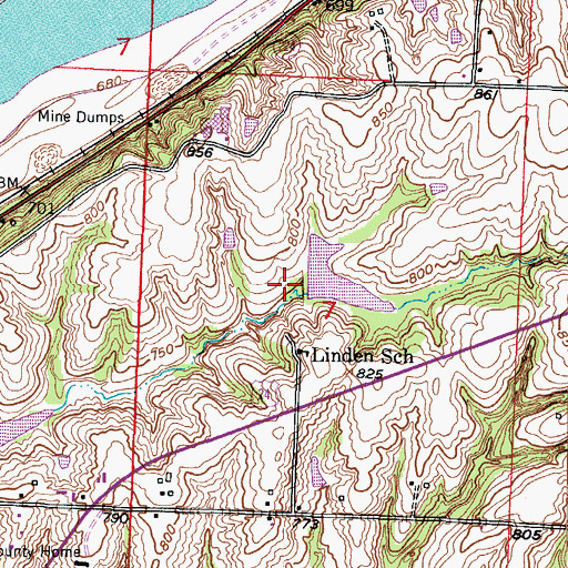 Topographic Map of Little Sni-A-Bar Watershed Structure Number 22 Dam, MO