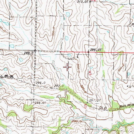 Topographic Map of Grindstone-Lost-Muddy Creek Watershed Dam B-6, MO
