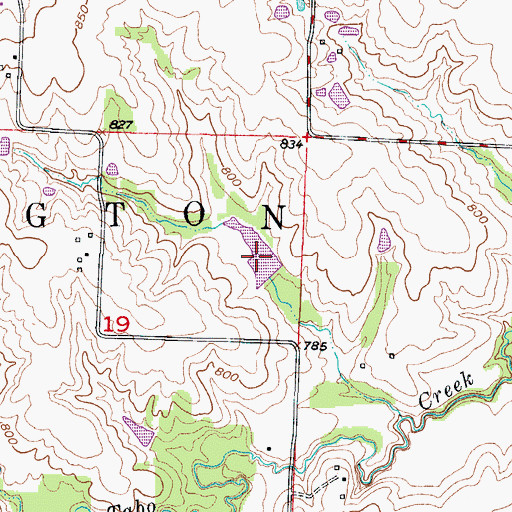 Topographic Map of Tabo Creek Watershed Structure A-31 Dam, MO