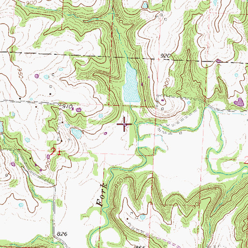 Topographic Map of Mononame 83 Lake, MO