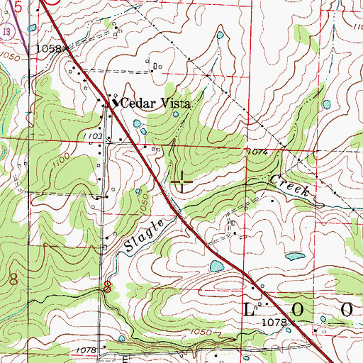Topographic Map of Owens Lake Section 8 Dam, MO