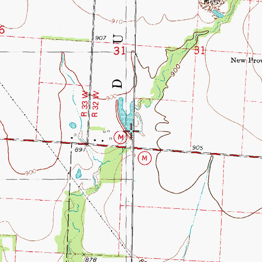 Topographic Map of Raymond Smith Dam, MO