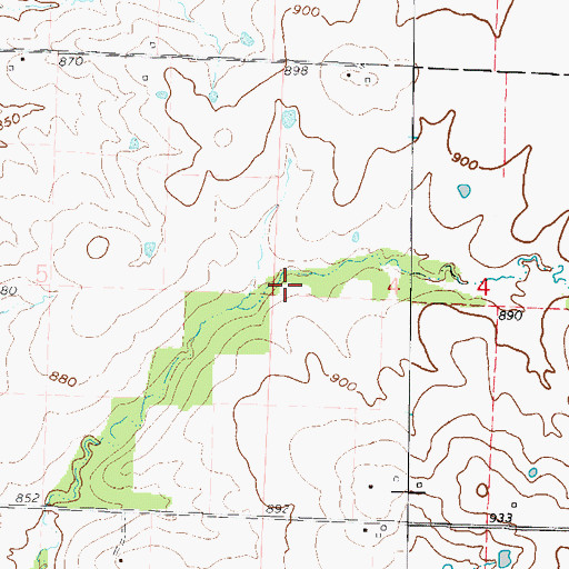 Topographic Map of Powell Lake Dam, MO