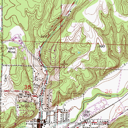 Topographic Map of Newton County Structure F-2 Dam, MO