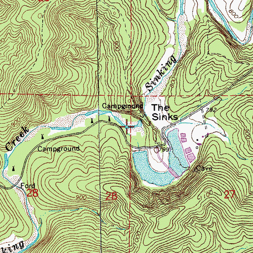 Topographic Map of George Hellmuth Lower Lake, MO
