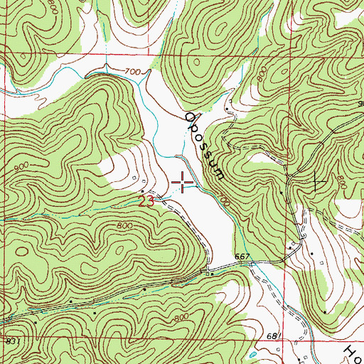 Topographic Map of Fred Weber Lake, MO