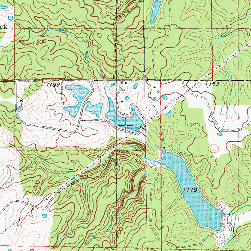 Topographic Map of Arrowhead Lakes Lower Dam, MO