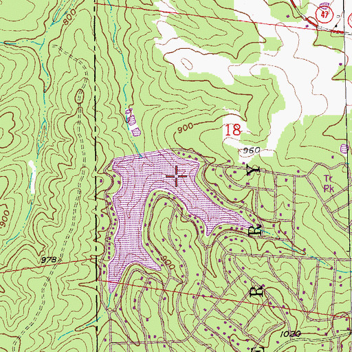 Topographic Map of Lac Carmel, MO