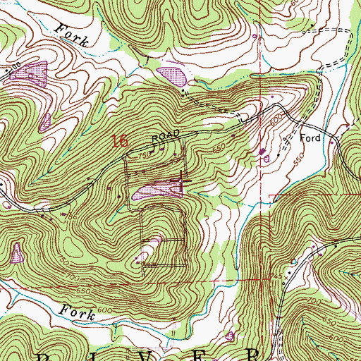 Topographic Map of Hidden Valley Lake Dam, MO