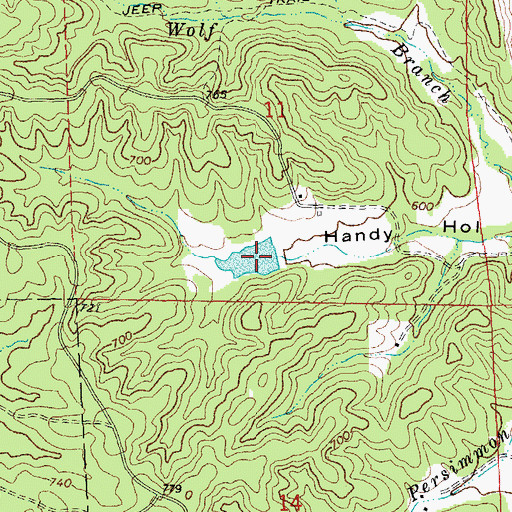 Topographic Map of Don Manetz Lake, MO
