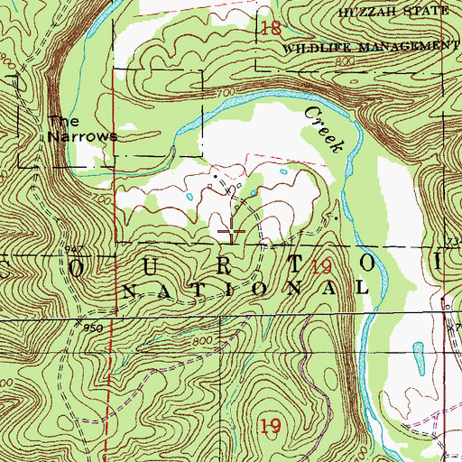 Topographic Map of Baumstark Lake, MO