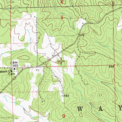 Topographic Map of Sweet Asylum Hollow Lake, MO