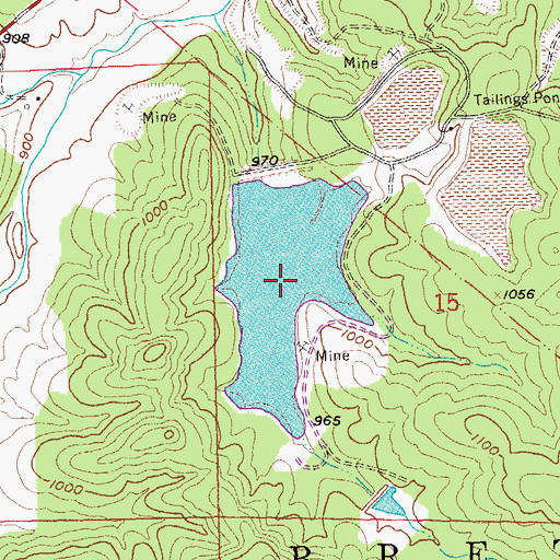 Topographic Map of Hornsey Lake, MO