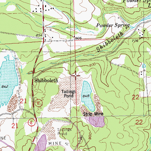 Topographic Map of Cadet Number 2 Dam, MO