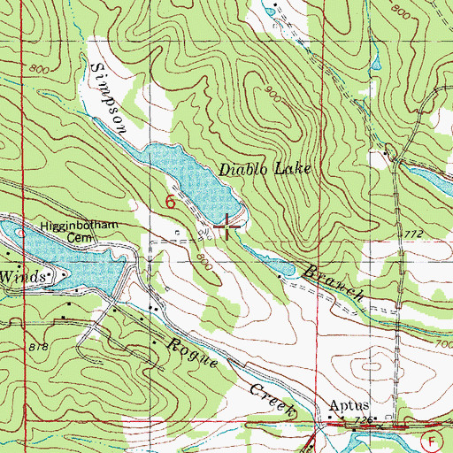 Topographic Map of Four Winds Way Dam, MO